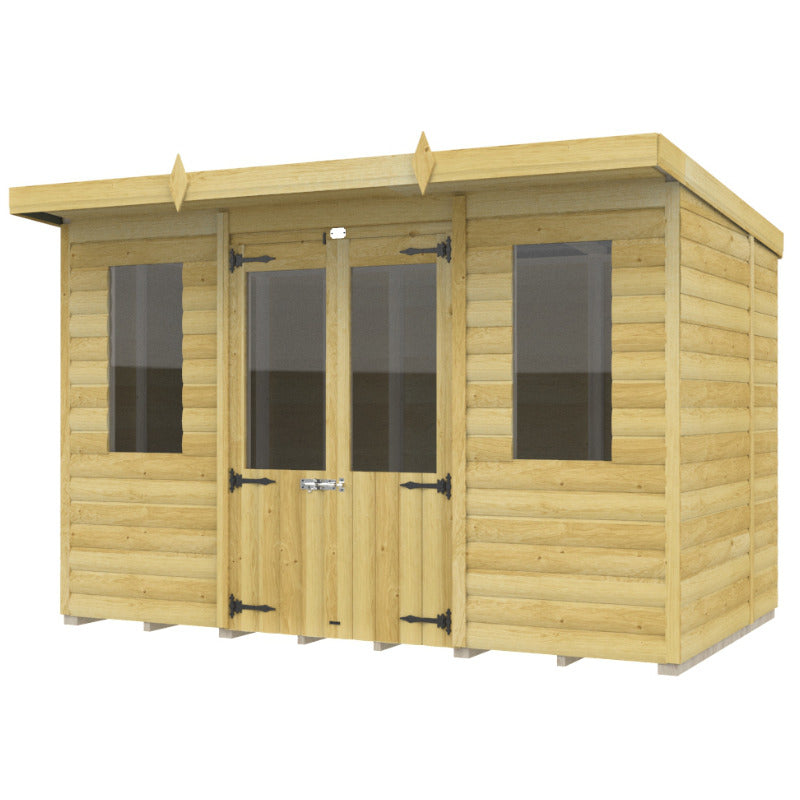 Holt 10' x 6' Alexander Loglap Pressure Treated Pent Summer House | Sheds.co.uk