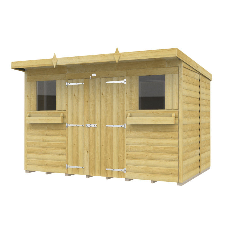 Holt 10' x 7' Handsworth Loglap Pressure Treated Pent Summer Shed | Sheds.co.uk