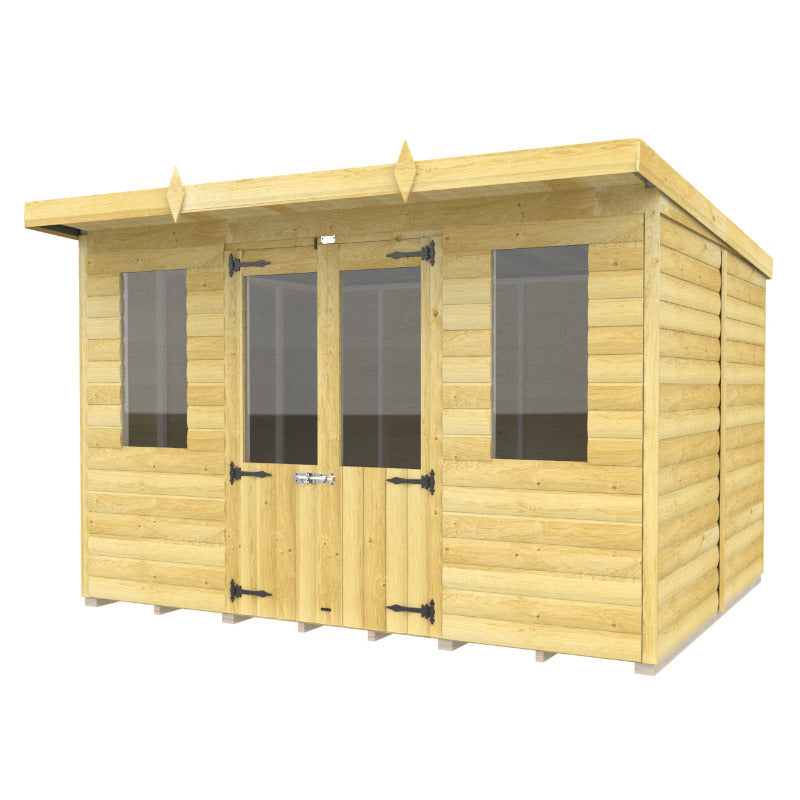 Holt 10' x 8' Alexander Loglap Pressure Treated Pent Summer House | Sheds.co.uk
