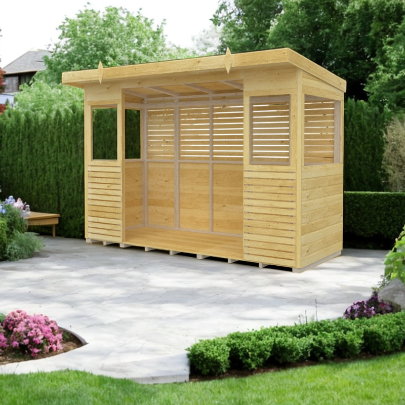 Holt 10' x 4' Pressure Treated Outdoor Kitchen Barbecue Shelter | Sheds.co.uk