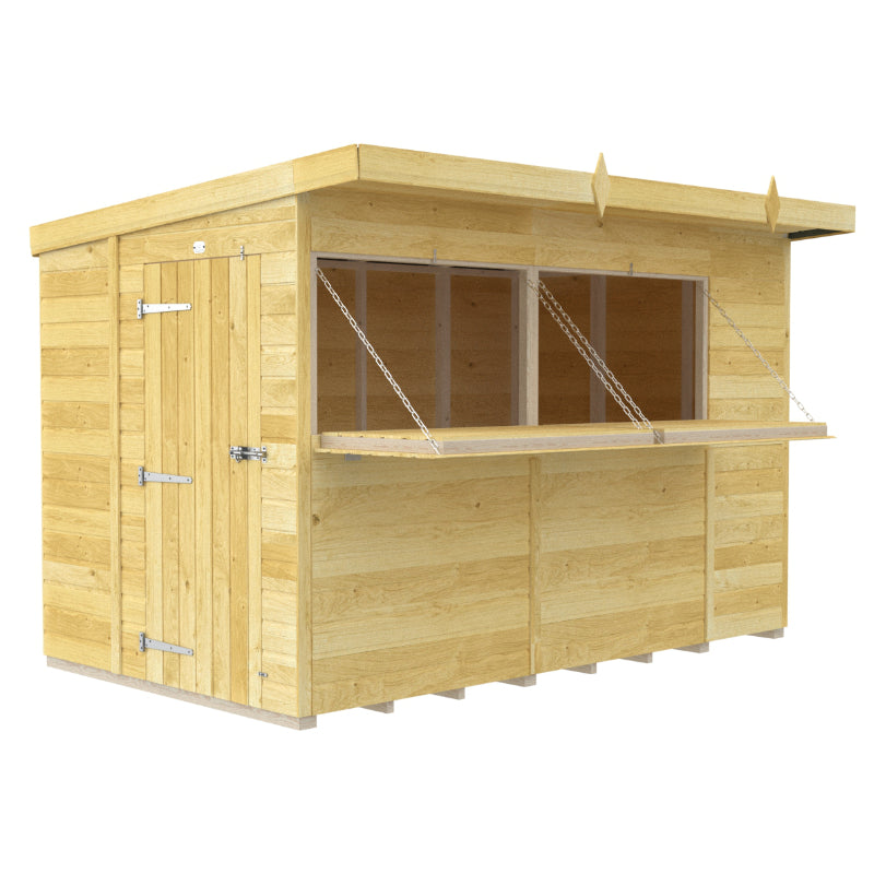 Holt 10' x 6' Pressure Treated Shiplap Garden Bar Shed With Serving Hatch | Sheds.co.uk