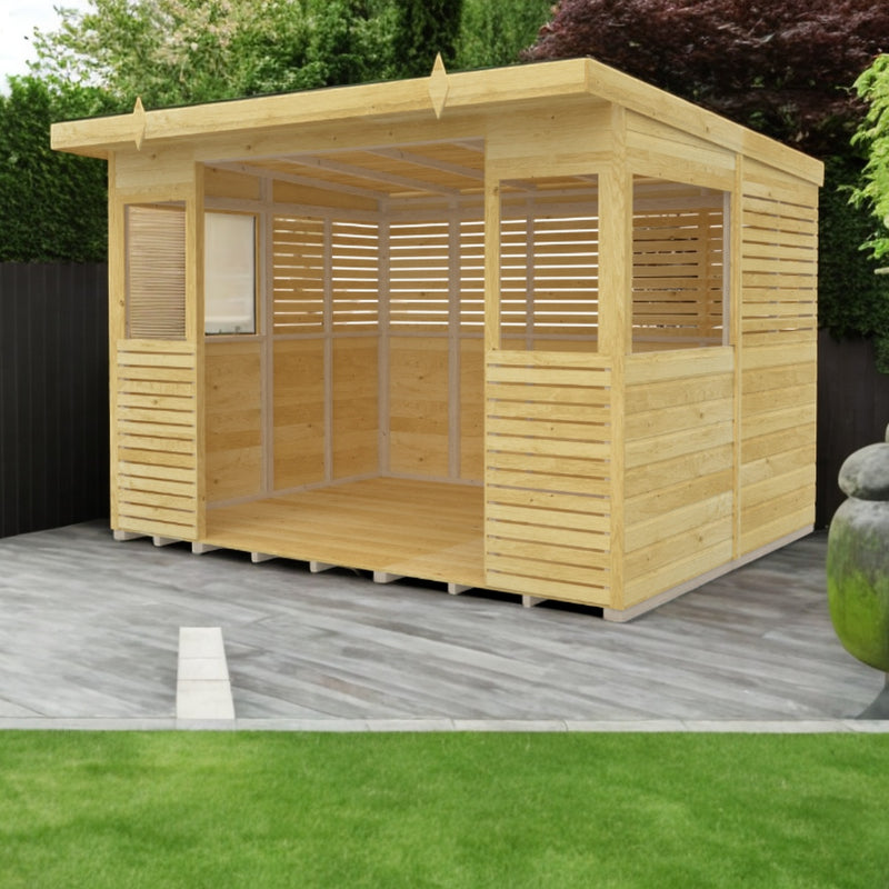 Holt 10' x 8' Pressure Treated Outdoor Kitchen Barbecue Shelter | Sheds.co.uk