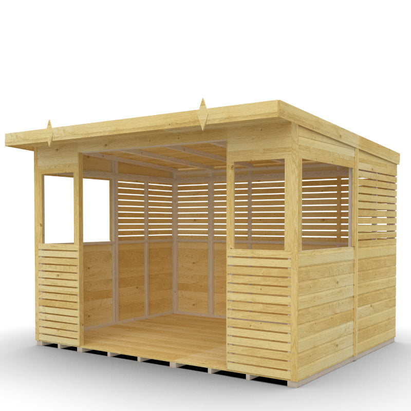 Holt 10' x 8' Pressure Treated Outdoor Kitchen Barbecue Shelter | Sheds.co.uk