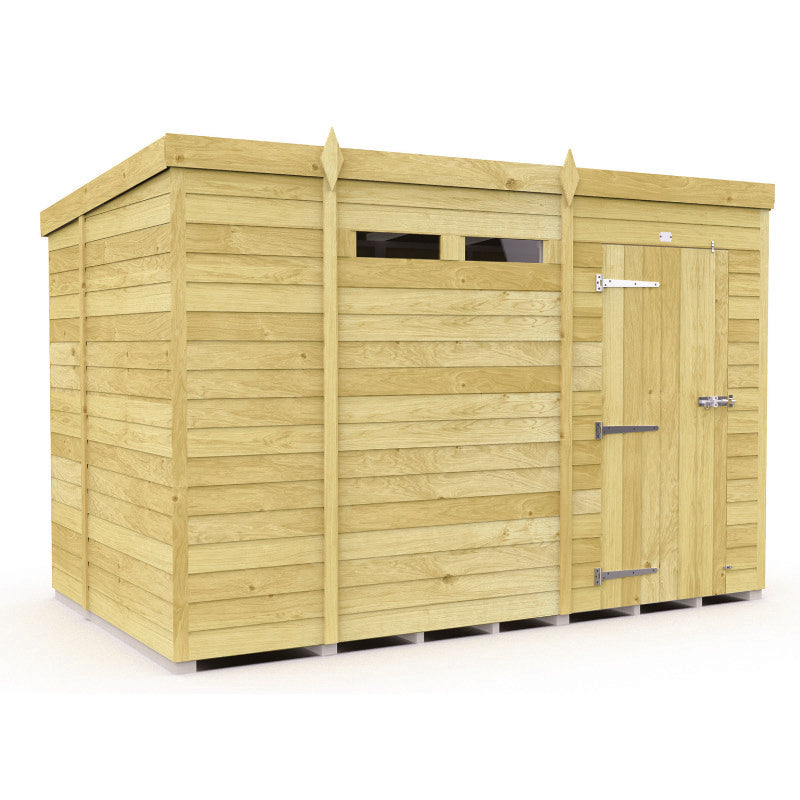 Holt 11' x 6' Pressure Treated Shiplap Modular Pent Security Shed | Sheds.co.uk
