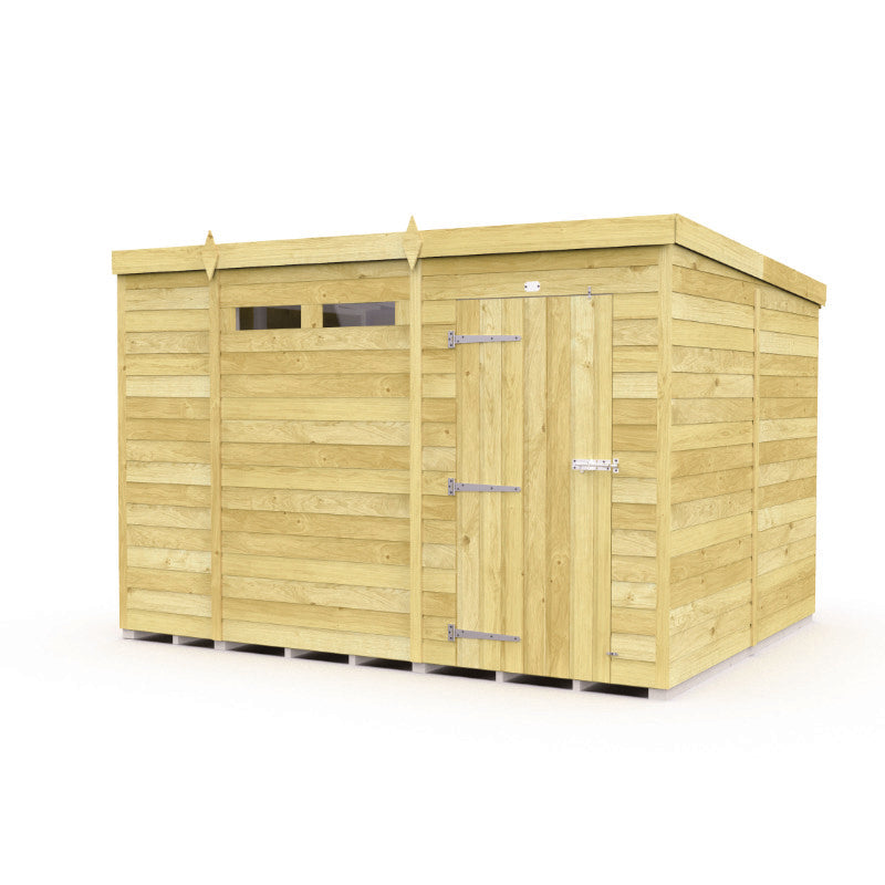 Holt 11' x 8' Pressure Treated Shiplap Modular Pent Security Shed | Sheds.co.uk