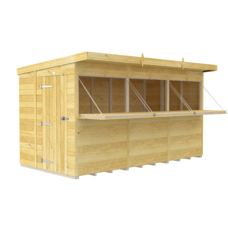 Holt 12' x 6' Pressure Treated Shiplap Garden Bar Shed With Serving Hatch | Sheds.co.uk