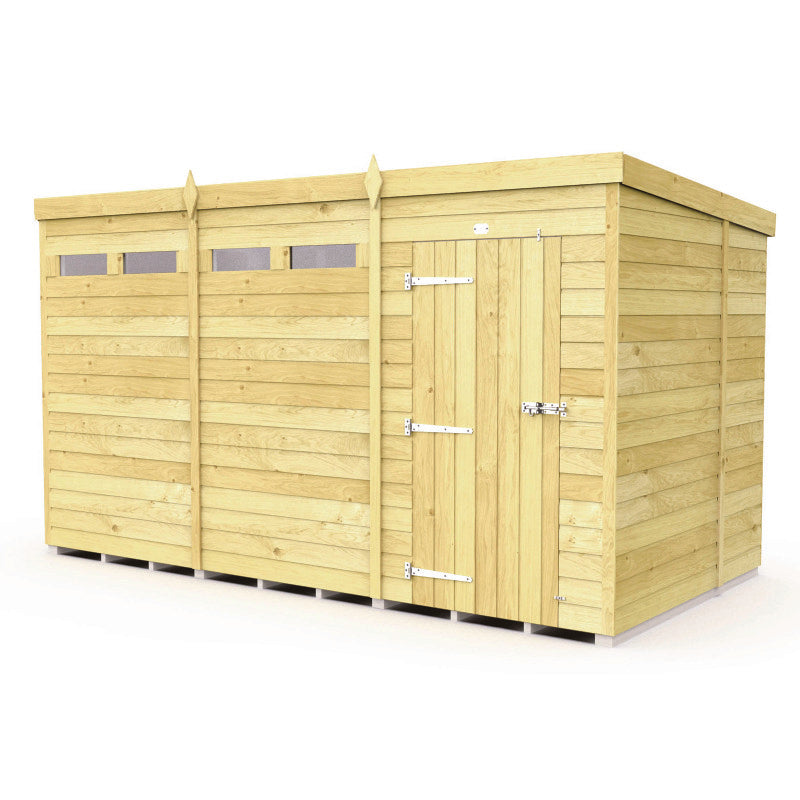 Holt 12' x 7' Pressure Treated Shiplap Modular Pent Security Shed | Sheds.co.uk