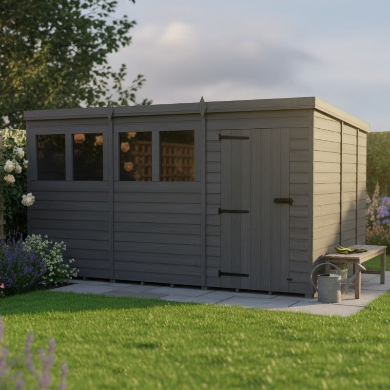 Holt 12' x 8' Modular Composite Pent Shed | Sheds.co.uk