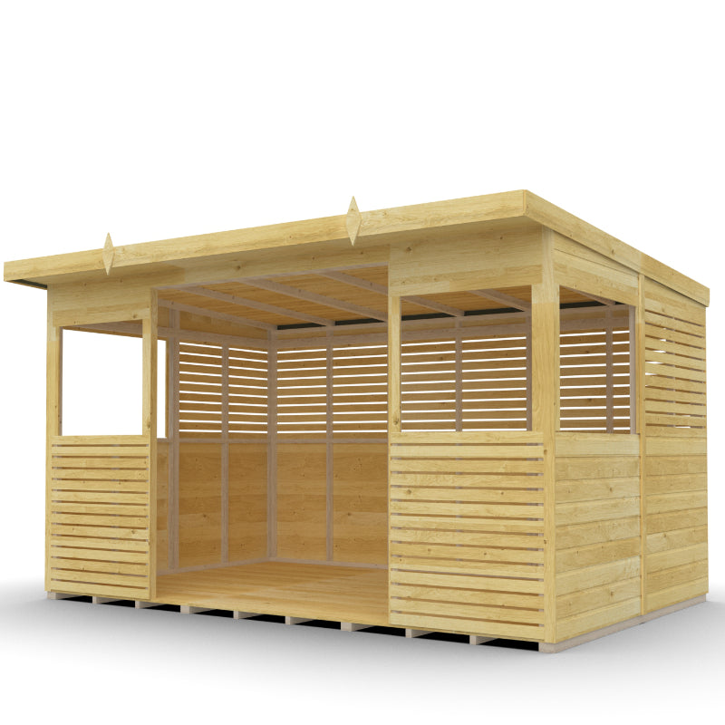 Holt 12' x 8' Pressure Treated Outdoor Kitchen Barbecue Shelter | Sheds.co.uk