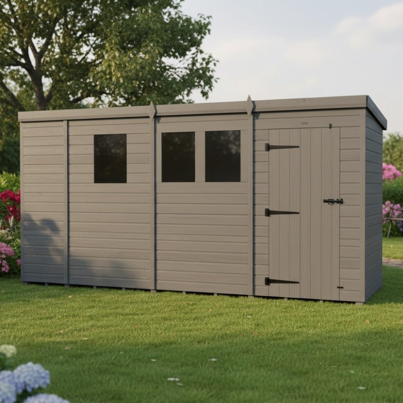Holt 14' x 4' Modular Composite Pent Shed | Sheds.co.uk