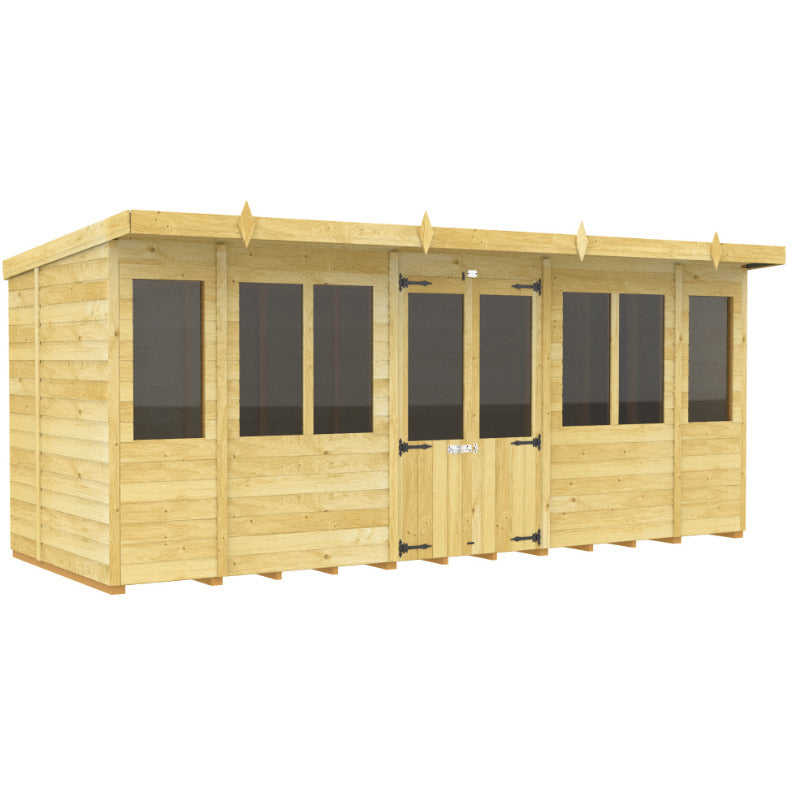 Holt 16' x 7' Alexander Pressure Treated Summer House | Sheds.co.uk