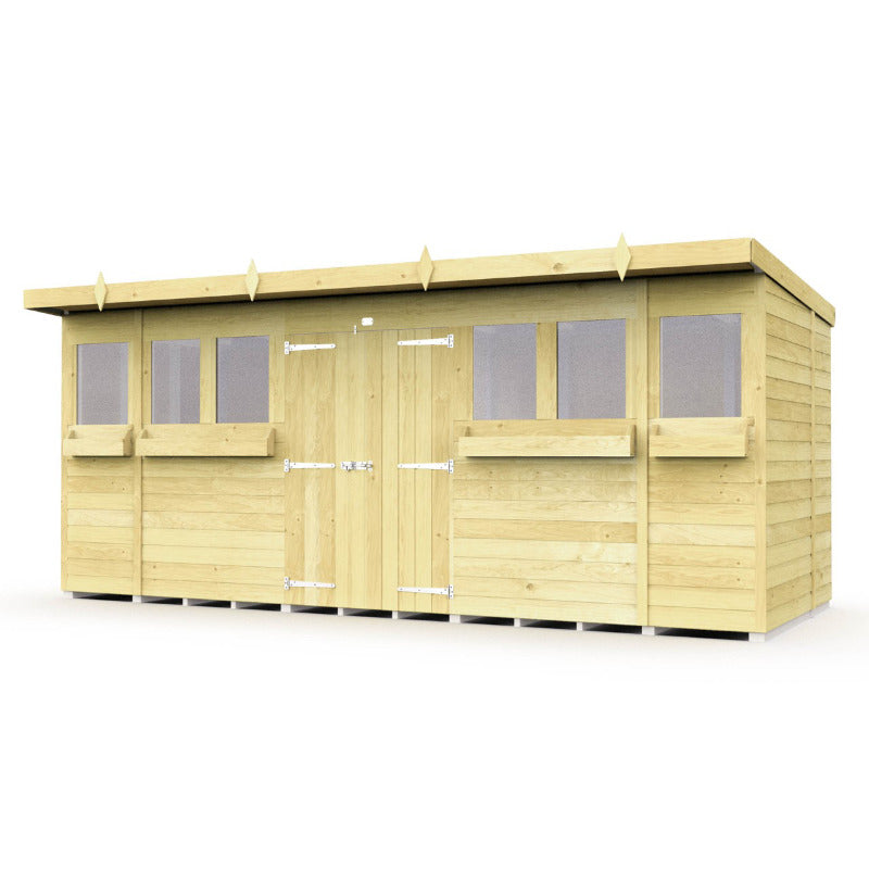 Holt 16' x 7' Handsworth Pressure Treated Summer Shed | Sheds.co.uk