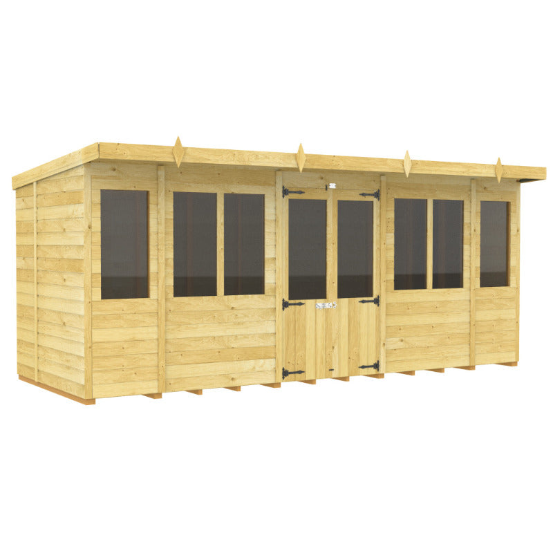 Holt 16' x 8' Alexander Pressure Treated Summer House | Sheds.co.uk