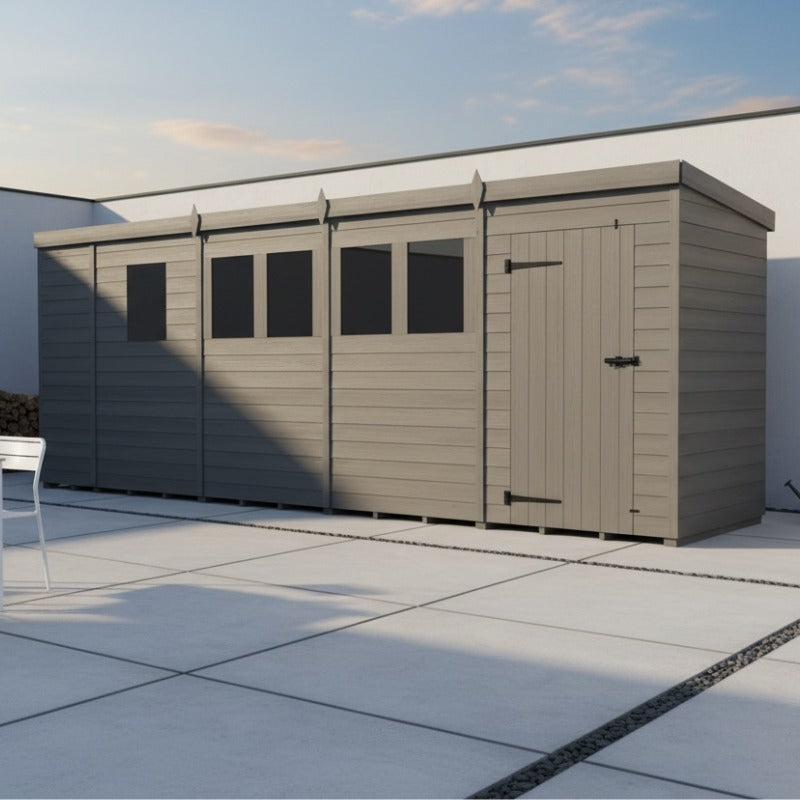 Holt 17' x 4' Modular Composite Pent Shed | Sheds.co.uk