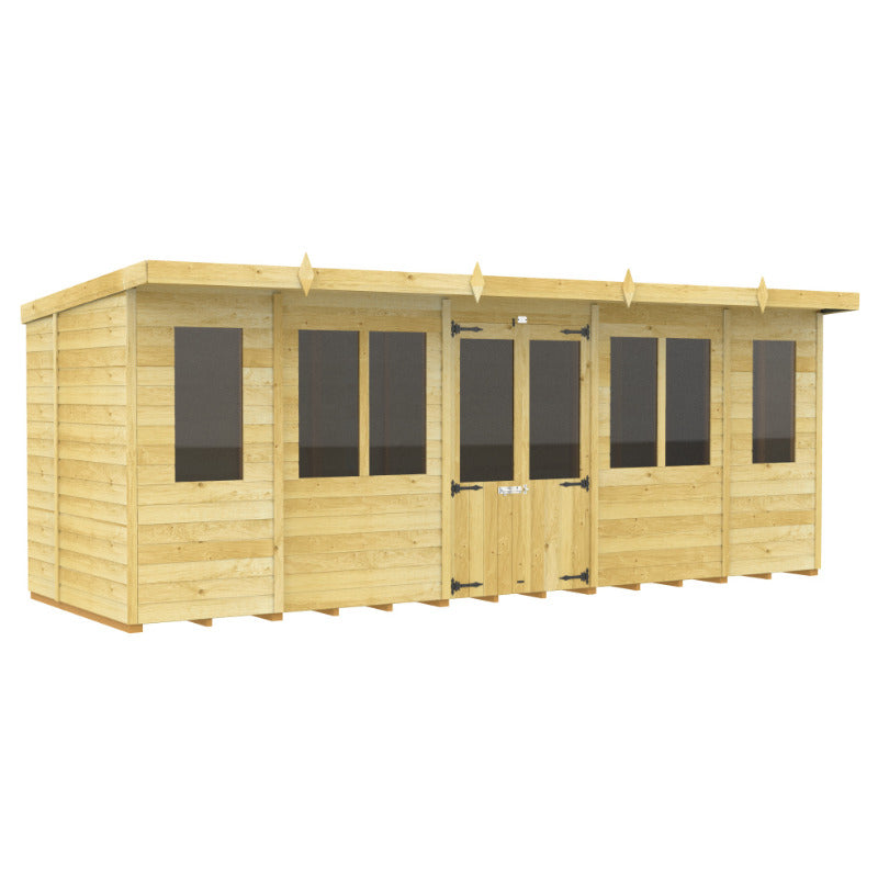 Holt 18' x 7' Alexander Pressure Treated Summer House | Sheds.co.uk