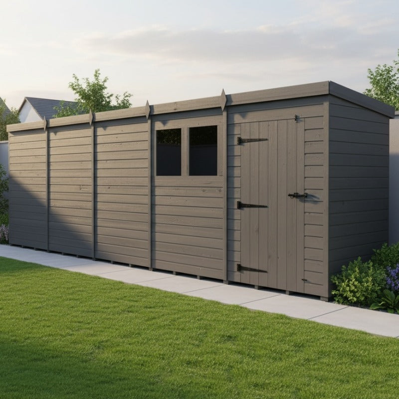 Holt 20' x 4' Modular Composite Pent Shed | Sheds.co.uk