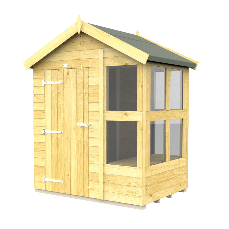 Holt 4' x 6' Pressure Treated Shiplap Modular Apex Potting Shed | Sheds.co.uk