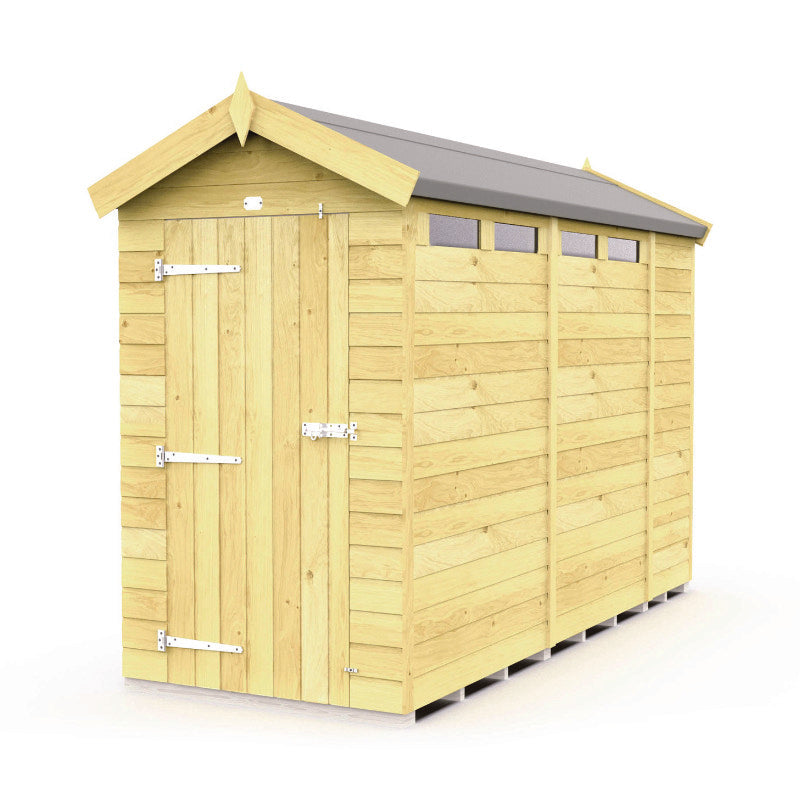 Holt 4' x 10' Pressure Treated Shiplap Modular Apex Security Shed | Sheds.co.uk