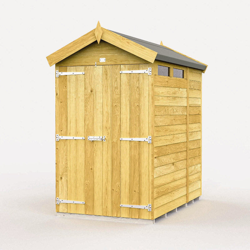 Holt 4' x 6' Pressure Treated Shiplap Modular Apex Security Shed | Sheds.co.uk