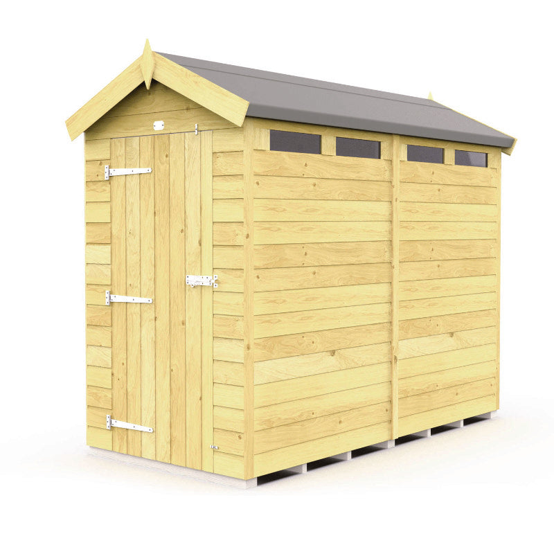 Holt 4' x 8' Pressure Treated Shiplap Modular Apex Security Shed | Sheds.co.uk