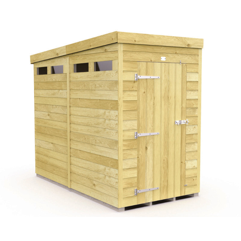Holt 4' x 8' Pressure Treated Shiplap Modular Pent Security Shed | Sheds.co.uk