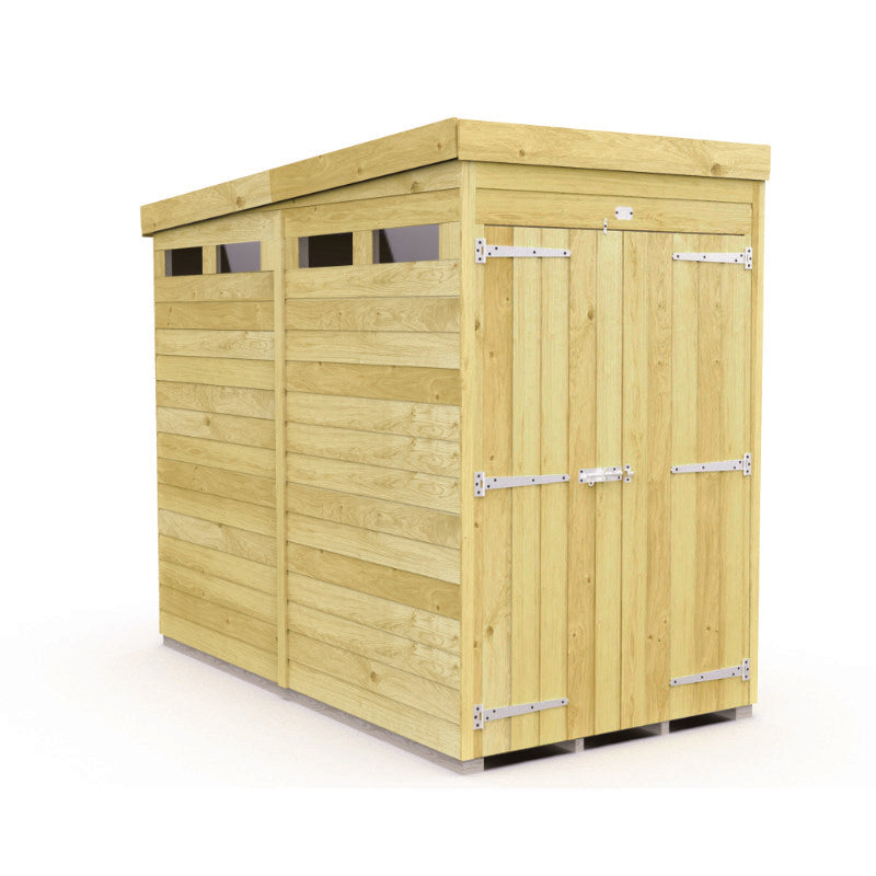Holt 4' x 8' Pressure Treated Shiplap Modular Pent Security Shed | Sheds.co.uk