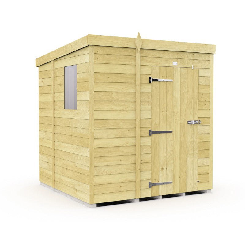 Holt 5' x 6' Pressure Treated Shiplap Modular Pent Shed | Sheds.co.uk