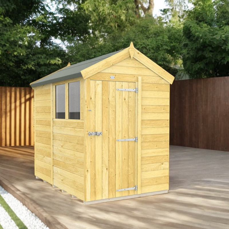 Holt 5' x 7' Pressure Treated Shiplap Modular Apex Shed | Sheds.co.uk