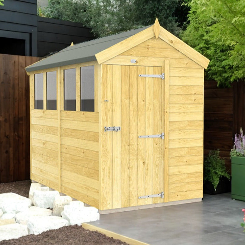 Holt 5' x 8' Pressure Treated Shiplap Modular Apex Shed | Sheds.co.uk