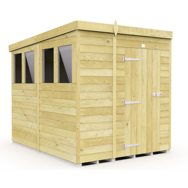 Holt 5' x 8' Pressure Treated Shiplap Modular Pent Shed | Sheds.co.uk