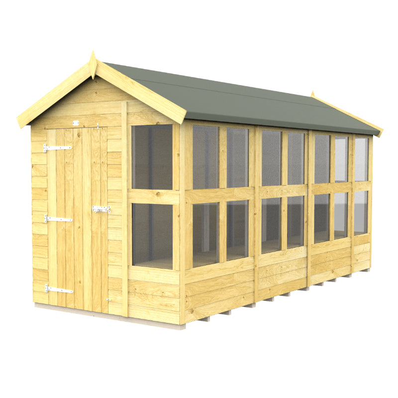 Holt 6' x 14' Pressure Treated Shiplap Modular Apex Potting Shed | Sheds.co.uk
