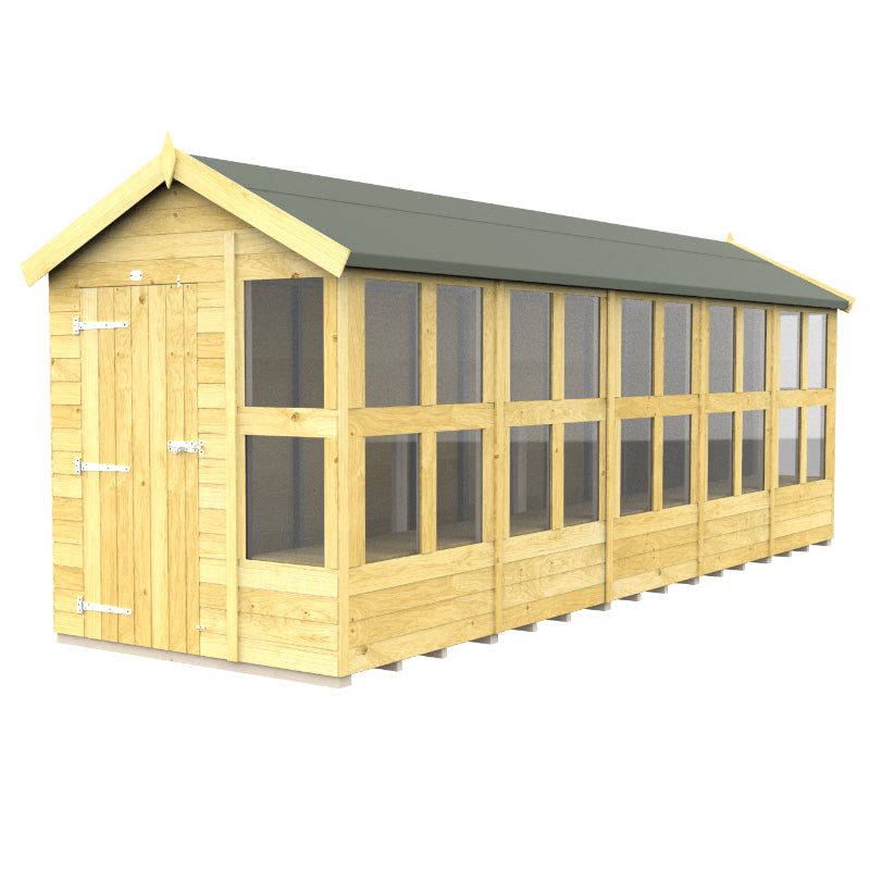 Holt 6' x 20' Pressure Treated Shiplap Modular Apex Potting Shed | Sheds.co.uk