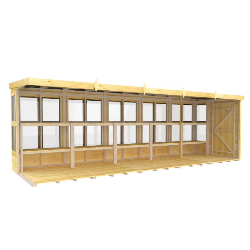 Holt 20' x 6' Pressure Treated Shiplap Modular Pent Potting Shed | Sheds.co.uk