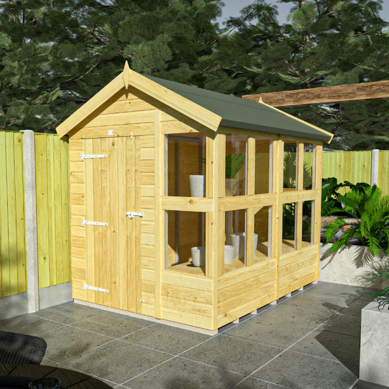 Holt 6' x 8' Pressure Treated Shiplap Modular Apex Potting Shed | Sheds.co.uk