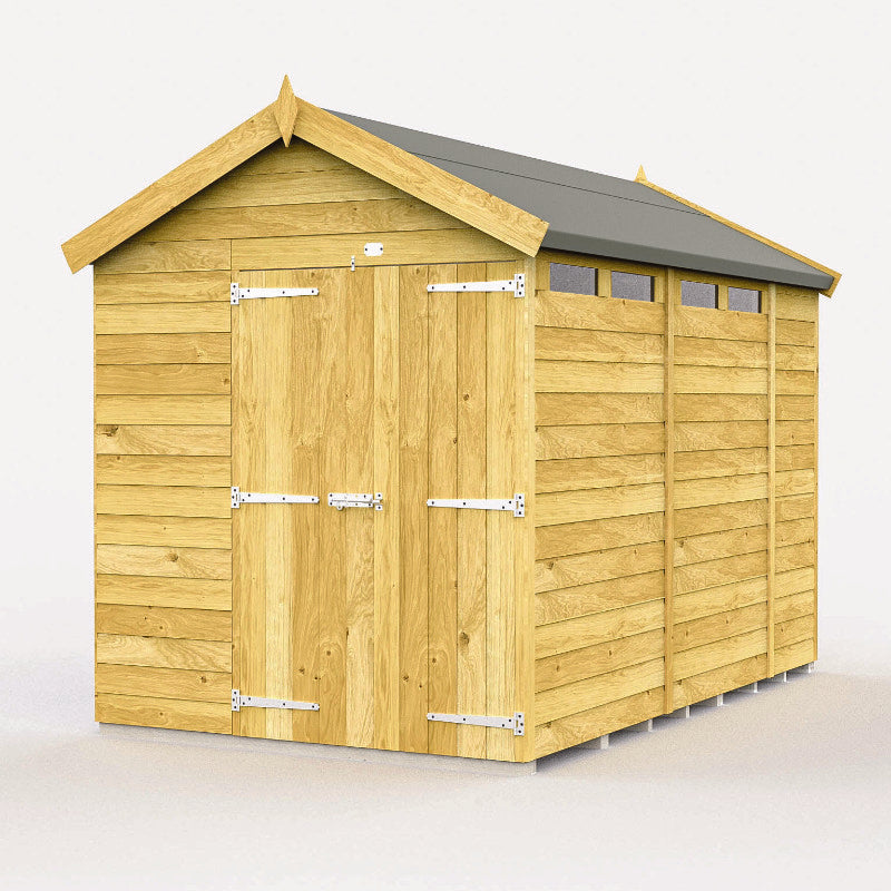 Holt 6' x 11' Pressure Treated Shiplap Modular Apex Security Shed | Sheds.co.uk