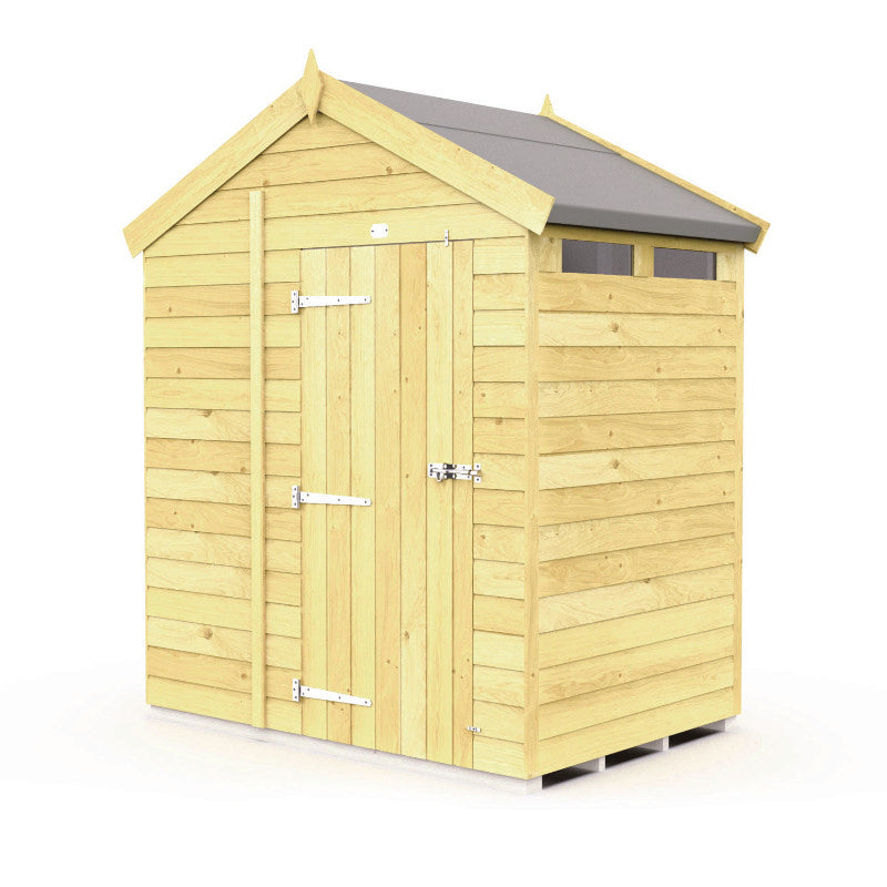 Holt 6' x 4' Pressure Treated Shiplap Modular Apex Security Shed | Sheds.co.uk
