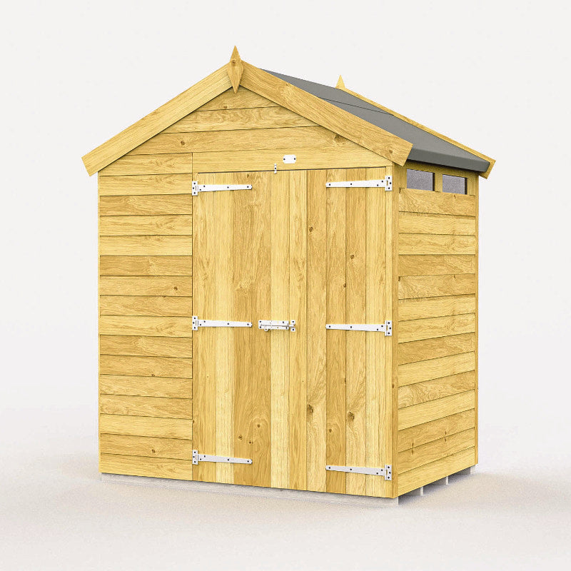 Holt 6' x 4' Pressure Treated Shiplap Modular Apex Security Shed | Sheds.co.uk