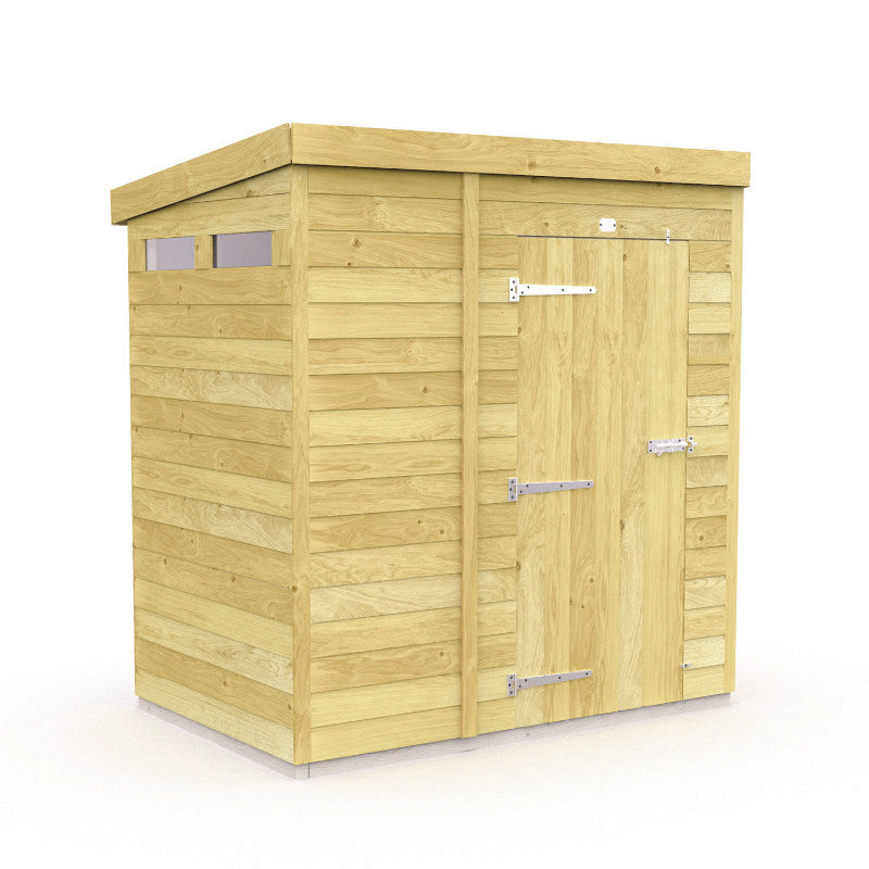 Holt 6' x 4' Pressure Treated Shiplap Modular Pent Security Shed | Sheds.co.uk