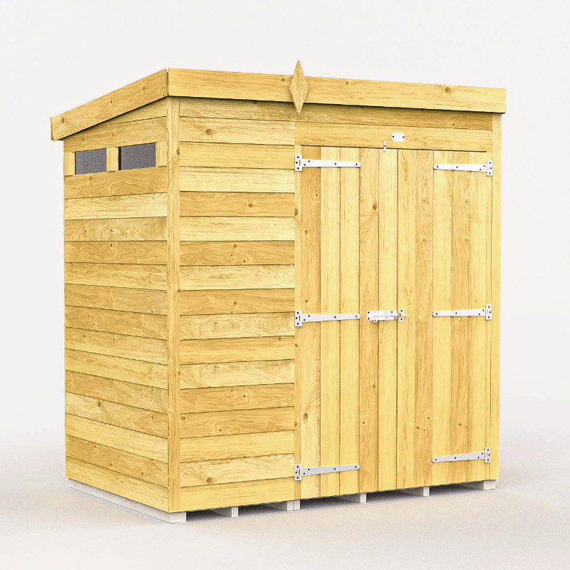 Holt 6' x 4' Pressure Treated Shiplap Modular Pent Security Shed | Sheds.co.uk