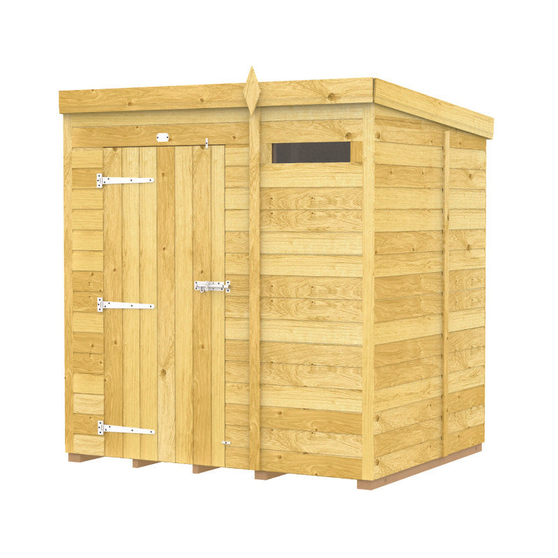 Holt 6' x 5' Pressure Treated Shiplap Modular Pent Security Shed | Sheds.co.uk