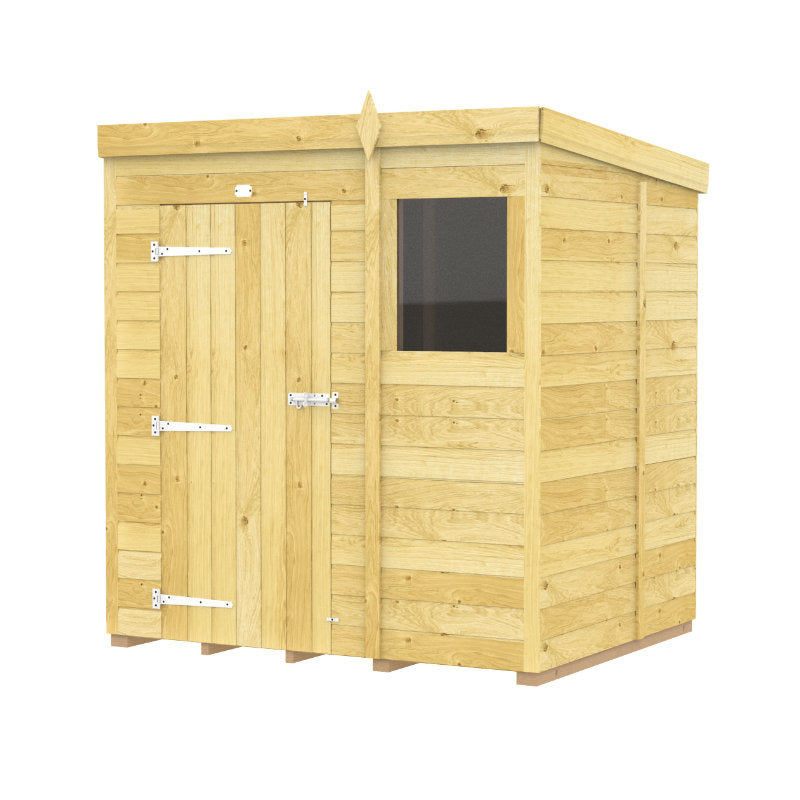 Holt 6' x 5' Pressure Treated Shiplap Modular Pent Shed | Sheds.co.uk