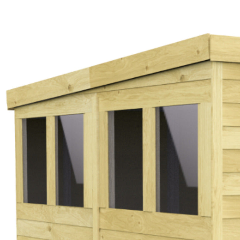 Holt 6' x 8' Pressure Treated Shiplap Modular Pent Shed | Sheds.co.uk