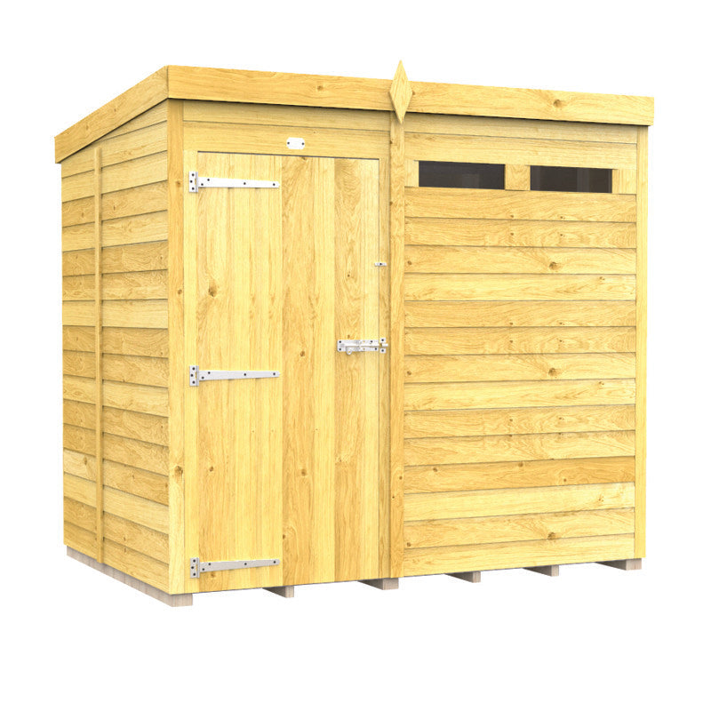 Holt 7' x 5' Pressure Treated Shiplap Modular Pent Security Shed | Sheds.co.uk