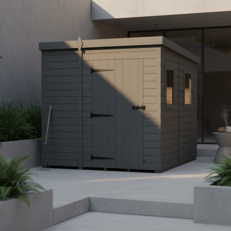 Holt 7' x 9' Modular Composite Pent Shed | Sheds.co.uk