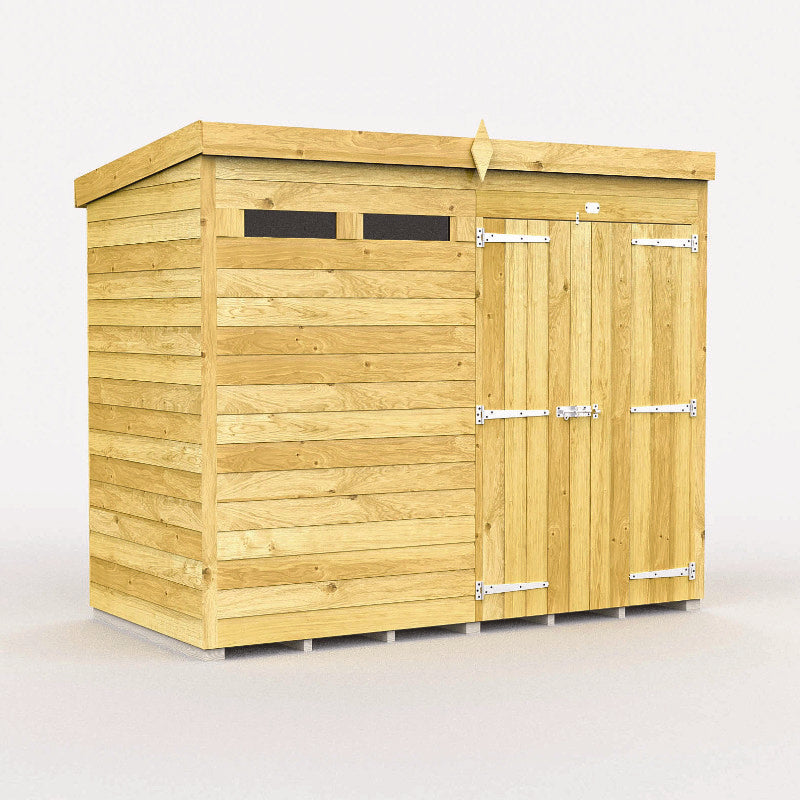 Holt 8' x 4' Pressure Treated Shiplap Modular Pent Security Shed | Sheds.co.uk