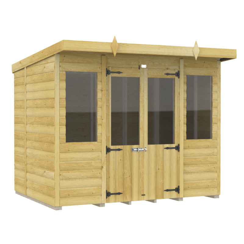 Holt 8' x 6' Alexander Loglap Pressure Treated Pent Summer House | Sheds.co.uk