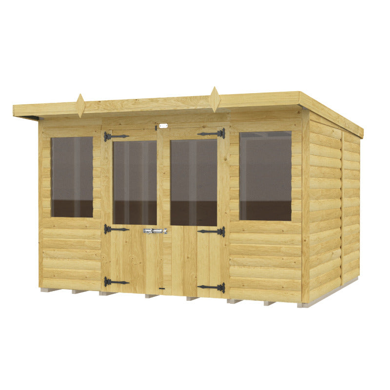Holt 8' x 7' Alexander Loglap Pressure Treated Pent Summer House | Sheds.co.uk