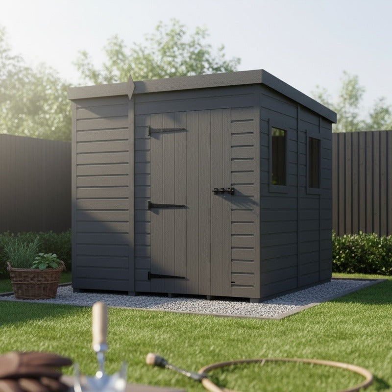 Holt 8' x 8' Modular Composite Pent Shed | Sheds.co.uk