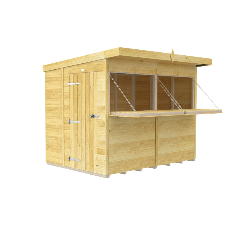 Holt 8' x 6' Pressure Treated Shiplap Garden Bar Shed With Serving Hatch | Sheds.co.uk