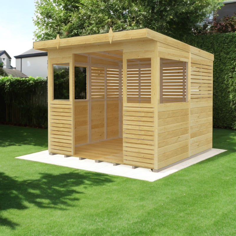 Holt 8' x 8' Pressure Treated Outdoor Kitchen Barbecue Shelter | Sheds.co.uk